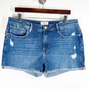 Frame Le Grand Garçon Denim Shorts